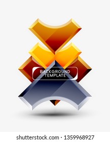 Geometric shapes abstract background. Vector