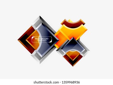 Geometric shapes abstract background. Vector