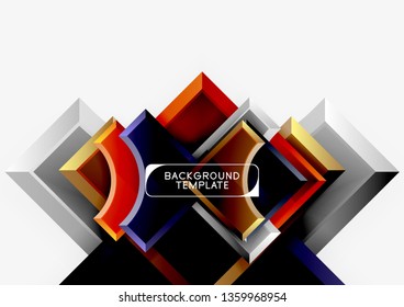 Geometric shapes abstract background. Vector