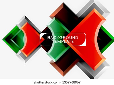Fondo abstracto de formas geométricas. Vector