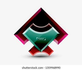 Geometric shapes abstract background. Vector