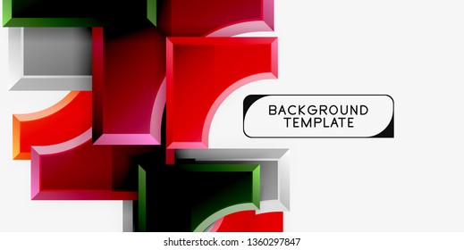 Geometric shapes abstract background. Vector