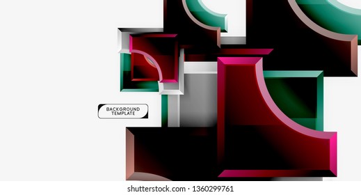Geometric shapes abstract background. Vector