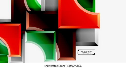Geometric shapes abstract background. Vector