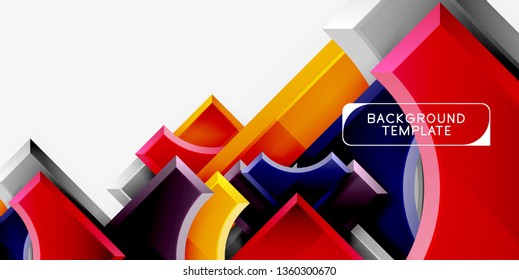 Geometric shapes abstract background. Vector