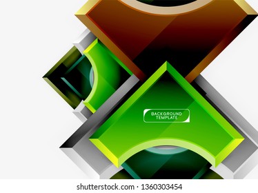 Geometric shapes abstract background. Vector