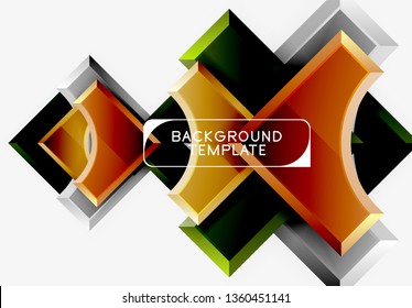 Geometric shapes abstract background. Vector