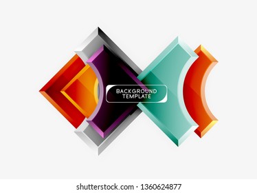 Geometric shapes abstract background. Vector