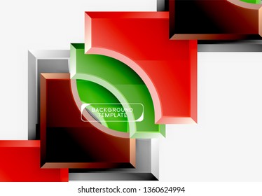 Geometric shapes abstract background. Vector