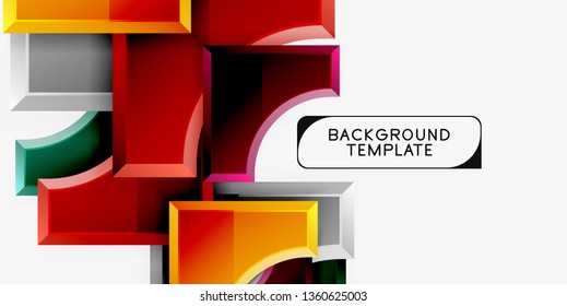 Fondo abstracto de formas geométricas. Vector