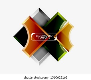 Geometric shapes abstract background. Vector