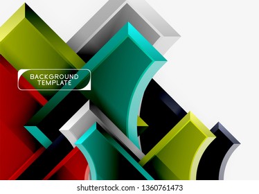 Geometric shapes abstract background. Vector
