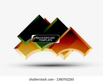 Geometric shapes abstract background. Vector