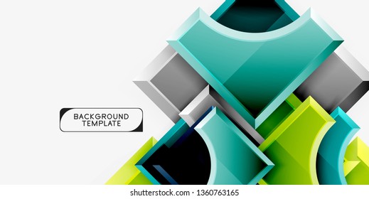 Geometric shapes abstract background. Vector