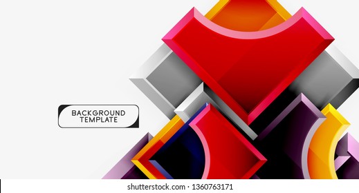 Geometric shapes abstract background. Vector