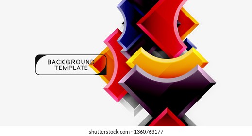 Fondo abstracto de formas geométricas. Vector