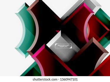Geometric shapes abstract background. Vector