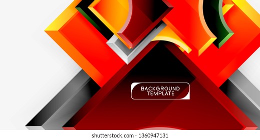 Geometric shapes abstract background. Vector