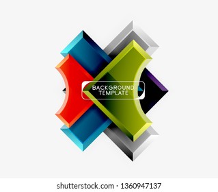Geometric shapes abstract background. Vector
