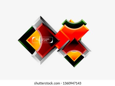 Geometric shapes abstract background. Vector