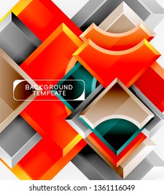 Fondo abstracto de formas geométricas. Vector