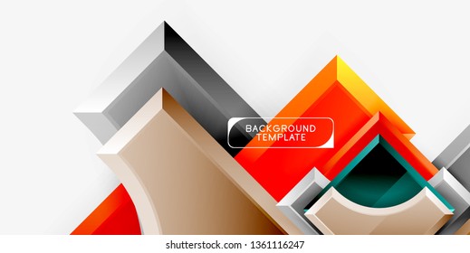 Geometric shapes abstract background. Vector
