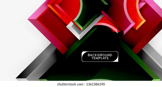Geometric shapes abstract background. Vector
