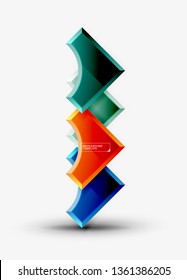 Geometric shapes abstract background. Vector