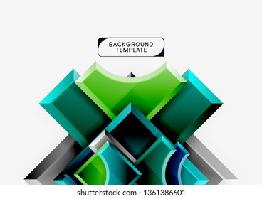 Geometric shapes abstract background. Vector