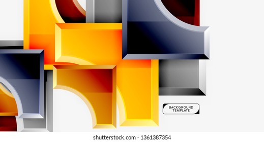 Geometric shapes abstract background. Vector