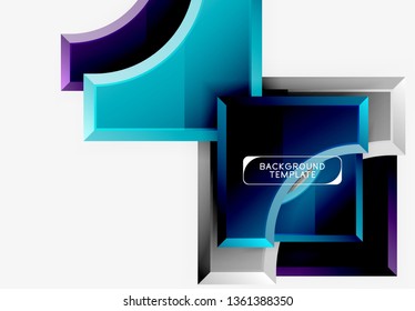 Fondo abstracto de formas geométricas. Vector
