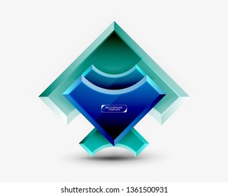 Fondo abstracto de formas geométricas. Vector