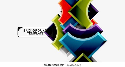 Fondo abstracto de formas geométricas. Vector