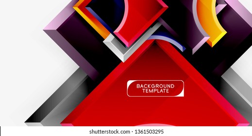 Geometric shapes abstract background. Vector