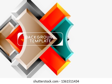 Geometric shapes abstract background. Vector