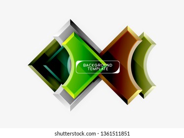 Geometric shapes abstract background. Vector