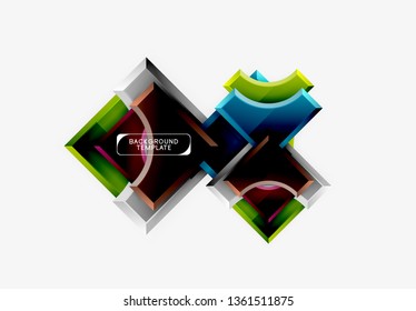 Geometric shapes abstract background. Vector