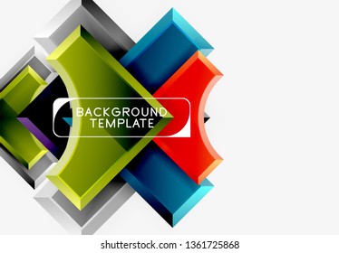 Geometric shapes abstract background. Vector