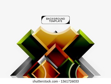 Geometric shapes abstract background. Vector