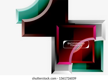 Geometrische Formen abstrakter Hintergrund. Vektorgrafik