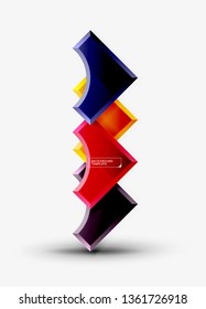 Geometric shapes abstract background. Vector
