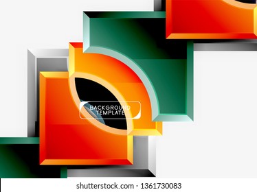 Geometric shapes abstract background. Vector