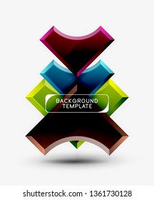 Geometric shapes abstract background. Vector