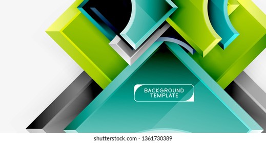 Geometric shapes abstract background. Vector