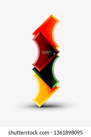 Geometric shapes abstract background. Vector