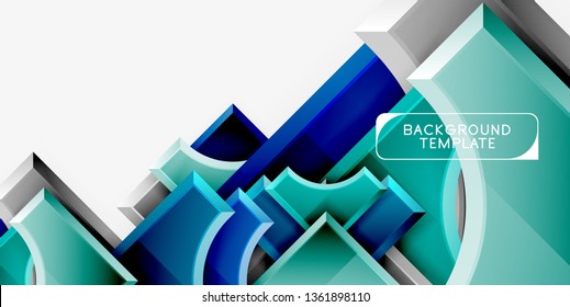 Geometric shapes abstract background. Vector