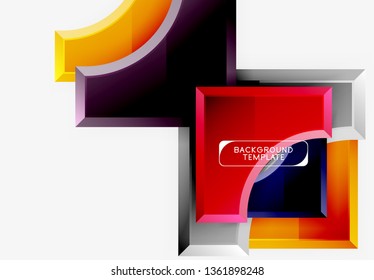 Geometric shapes abstract background. Vector