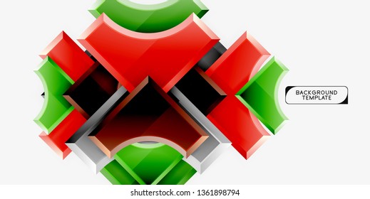 Geometrische Formen abstrakter Hintergrund. Vektorgrafik