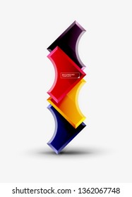 Geometric shapes abstract background. Vector