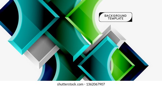 Geometric shapes abstract background. Vector